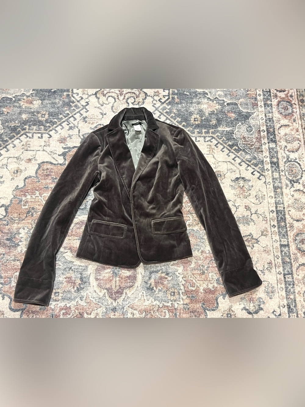 Vintage J. Crew Velvet Notch-Lapel Blazer